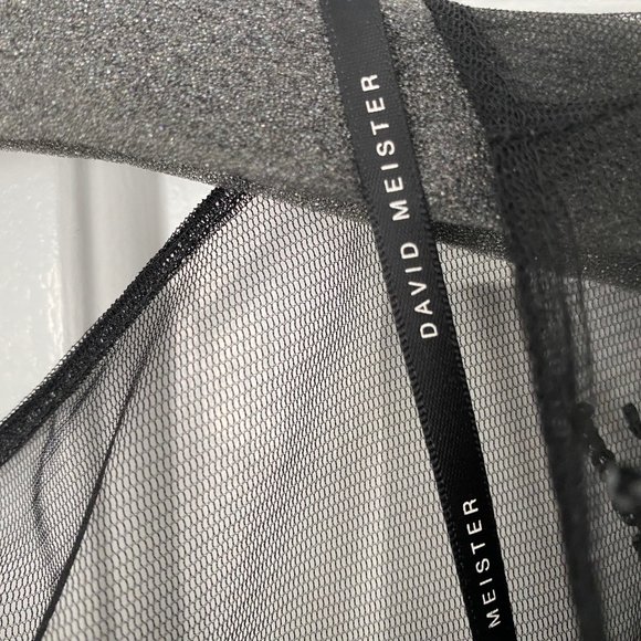 Black Sequin Mid Length David Meister Dress - Picture 3 of 4